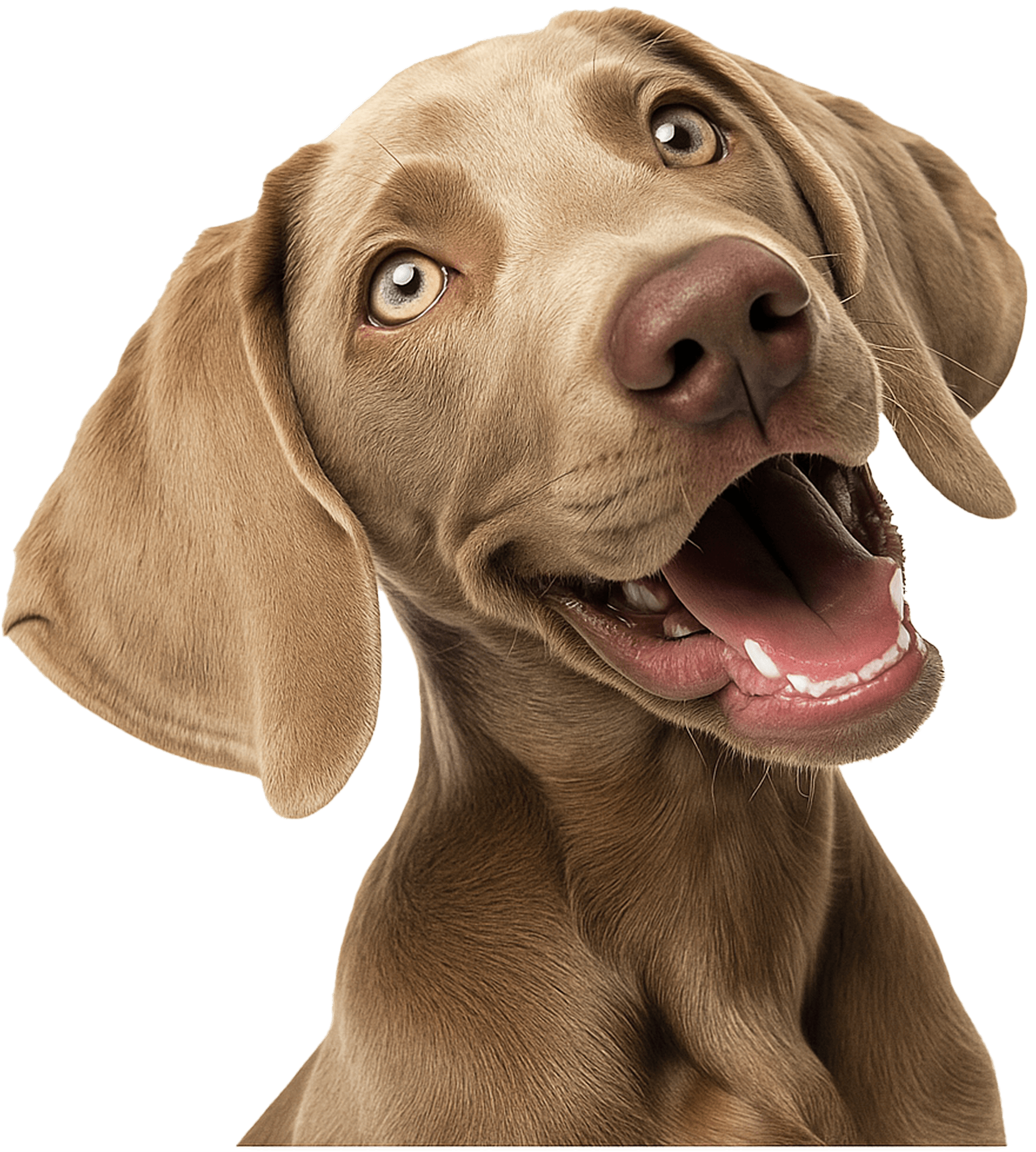 Dog laughing happily